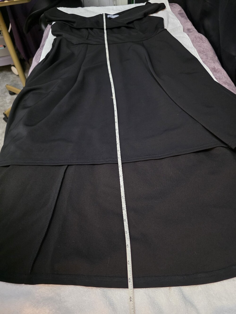 JASAMBAC NWOT Black Off Shoulder High Low Cocktail Dress Size 2XL - Picture 7 of 7